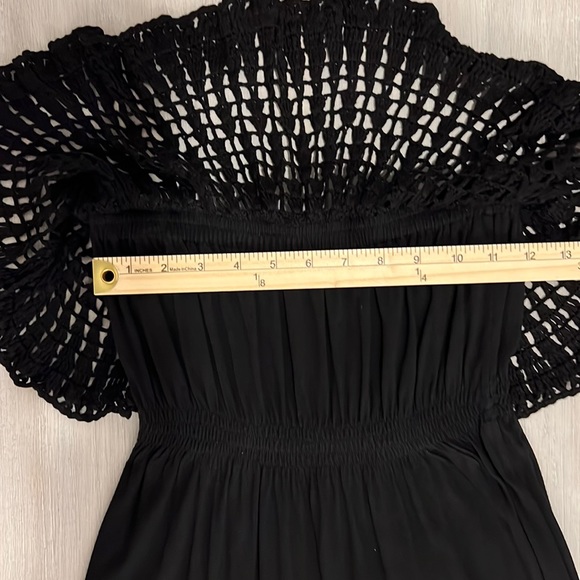 Baik Baik Honolulu Black Strapless Summer LBD Short Pull-On Sundress SZ S/M - Picture 8 of 10